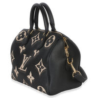 Louis Vuitton Black Beige Monogram Empreinte Giant Speedy Bandouliere 25 Handbag 2