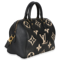 Louis Vuitton Black Beige Monogram Empreinte Giant Speedy Bandouliere 25 Handbag 3