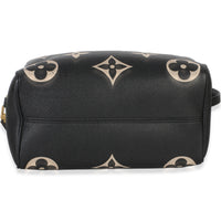 Louis Vuitton Black Beige Monogram Empreinte Giant Speedy Bandouliere 25 Handbag 5