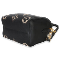 Louis Vuitton Black Beige Monogram Empreinte Giant Speedy Bandouliere 25 Handbag 6
