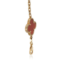 Van Cleef & Arpels Yellow Gold Carnelian Vintage Alhambra Bracelet bv