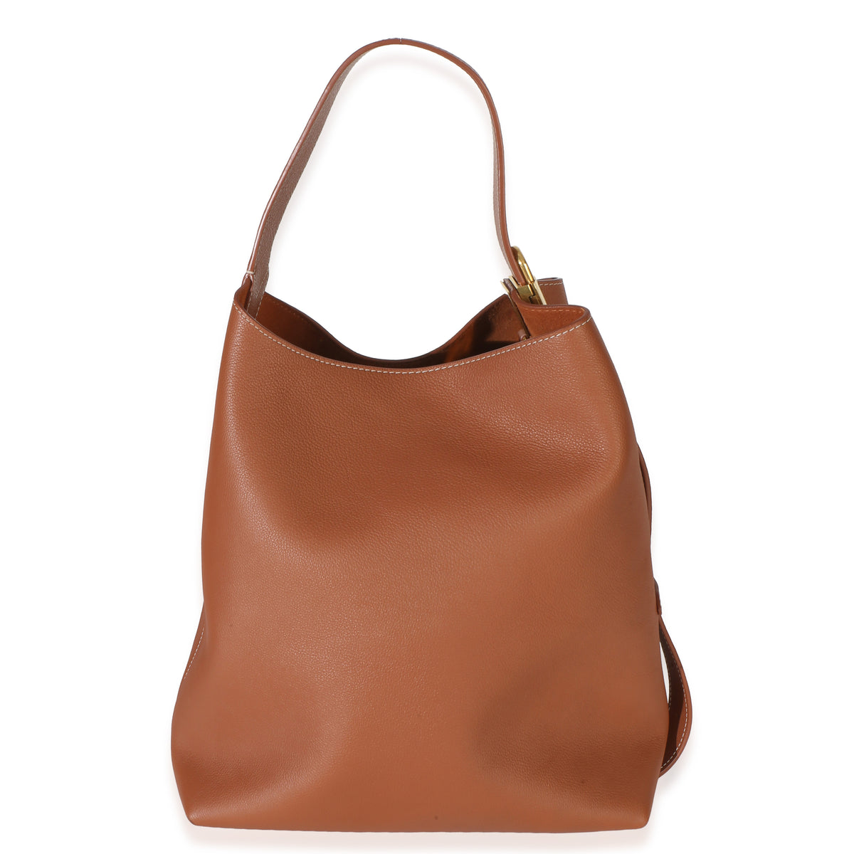 Louis Vuitton Cognac Grained Calfskin Low Key Hobo MM Handbag 4