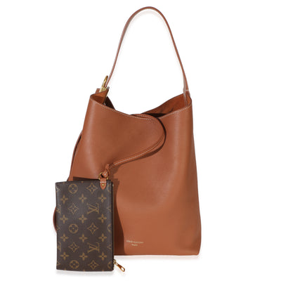 Louis Vuitton Cognac Grained Calfskin Low Key Hobo MM Handbag id