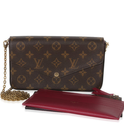 Louis Vuitton Fuchsia Monogram Canvas Felicie Pochette Handbag fv