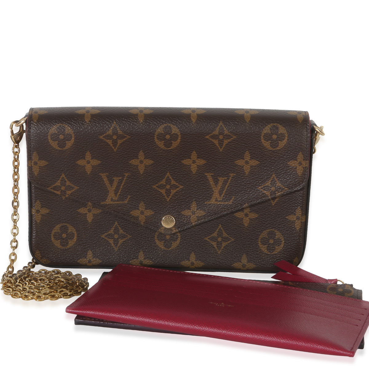 Louis Vuitton Fuchsia Monogram Canvas Felicie Pochette Handbag fv