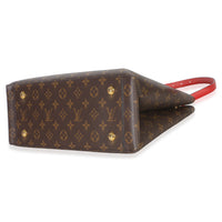 Louis Vuitton Red Monogram Canvas Flower Tote Handbag 6