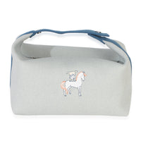 Hermès Bleu Nattier Canvas Large Bride A Brac Cabriole Case GM Handbag id