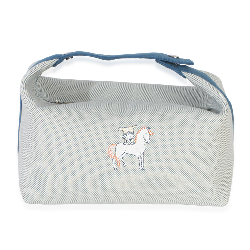 Hermès Bleu Nattier Canvas Large Bride A Brac Cabriole Case GM Handbag id