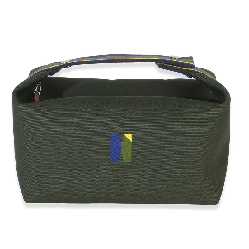 Hermès Kaki Canvas H Pavillon Large Bride A Brac Pouch Handbag id
