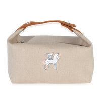 Hermès Biscuit Canvas Large Bride A Brac Cabriole Case GM Handbag id
