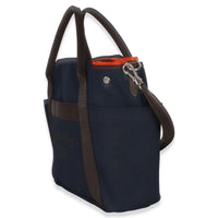 Hermès Bleu Navy Feu Canvas The Grooming Bag Handbag 2