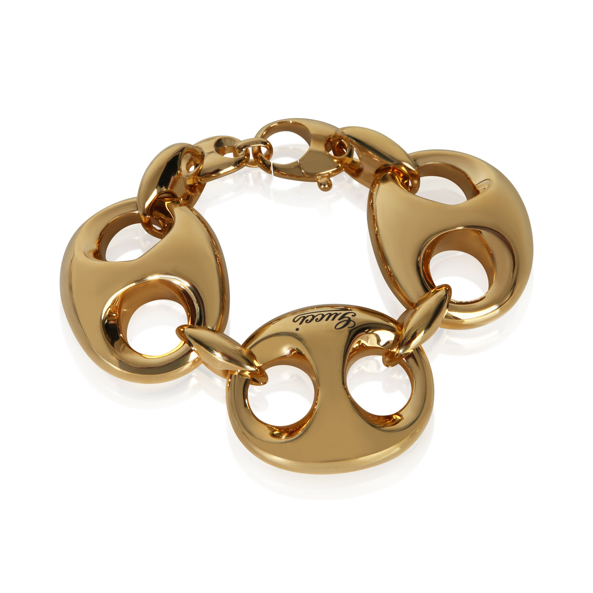 Gucci Gold Plated  Mariner Link Bracelet pv