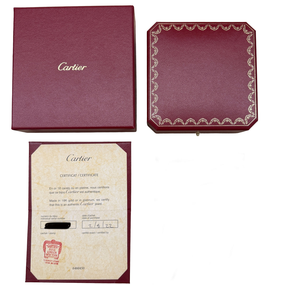 Cartier Yellow Gold Diamond Love Pendant box