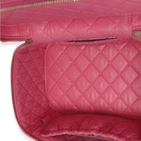 Chanel Pink Quilted Caviar Large Top Handle Vanity Case Handbag 8