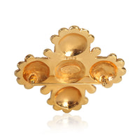 Chanel Gold Plated  Vintage 1980's Cross Brooch pv