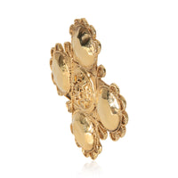 Chanel Gold Plated  Vintage 1980's Cross Brooch sv