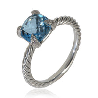 David Yurman Sterling Silver Diamond Chatelaine Ring 4