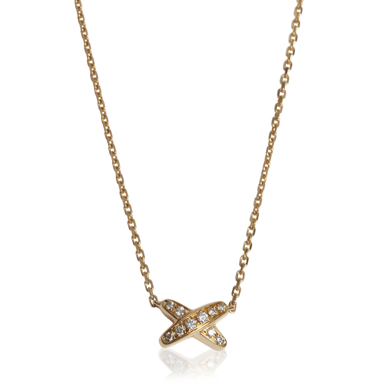 Chaumet Yellow Gold Diamond Small Model Jeux de Liens Pendant fv