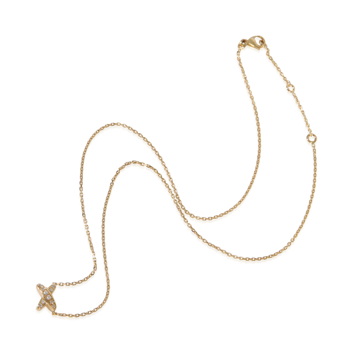 Chaumet Yellow Gold Diamond Small Model Jeux de Liens Pendant bv