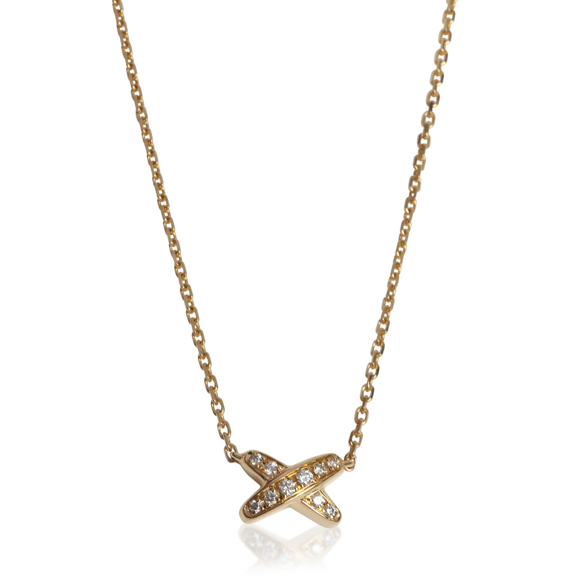 Chaumet Yellow Gold Diamond Small Model Jeux de Liens Pendant fv
