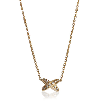 Chaumet Yellow Gold Diamond Small Model Jeux de Liens Pendant fv