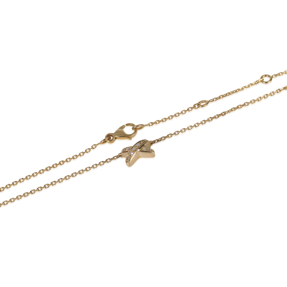 Chaumet Yellow Gold Diamond Small Model Jeux de Liens Pendant sv