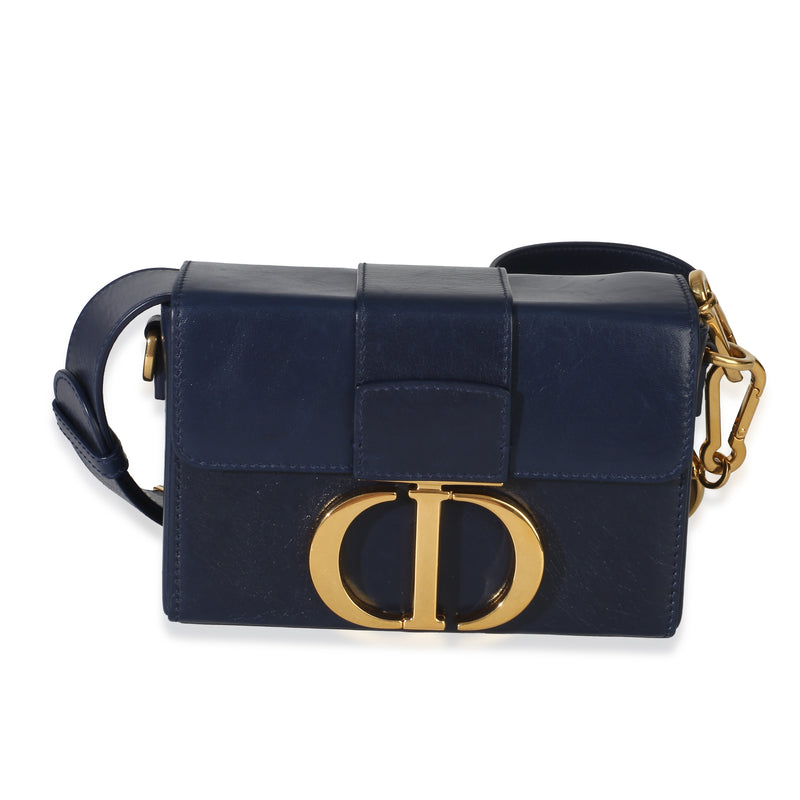 Christian Dior Navy Calfskin 30 Montaigne Box Bag Handbag id