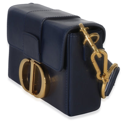Christian Dior Navy Calfskin 30 Montaigne Box Bag Handbag fv