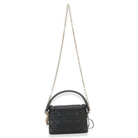 Christian Dior Black Lambskin Cannage Lady Dior Milly Mini Drawstring Bag Handbag 5