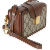 Gucci Beige Brown GG Supreme Monogram Mini Clasp Bag Handbag 3