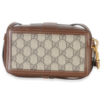 Gucci Beige Brown GG Supreme Monogram Mini Clasp Bag Handbag 4