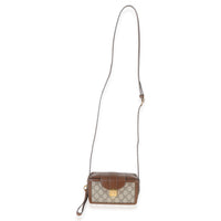Gucci Beige Brown GG Supreme Monogram Mini Clasp Bag Handbag 8