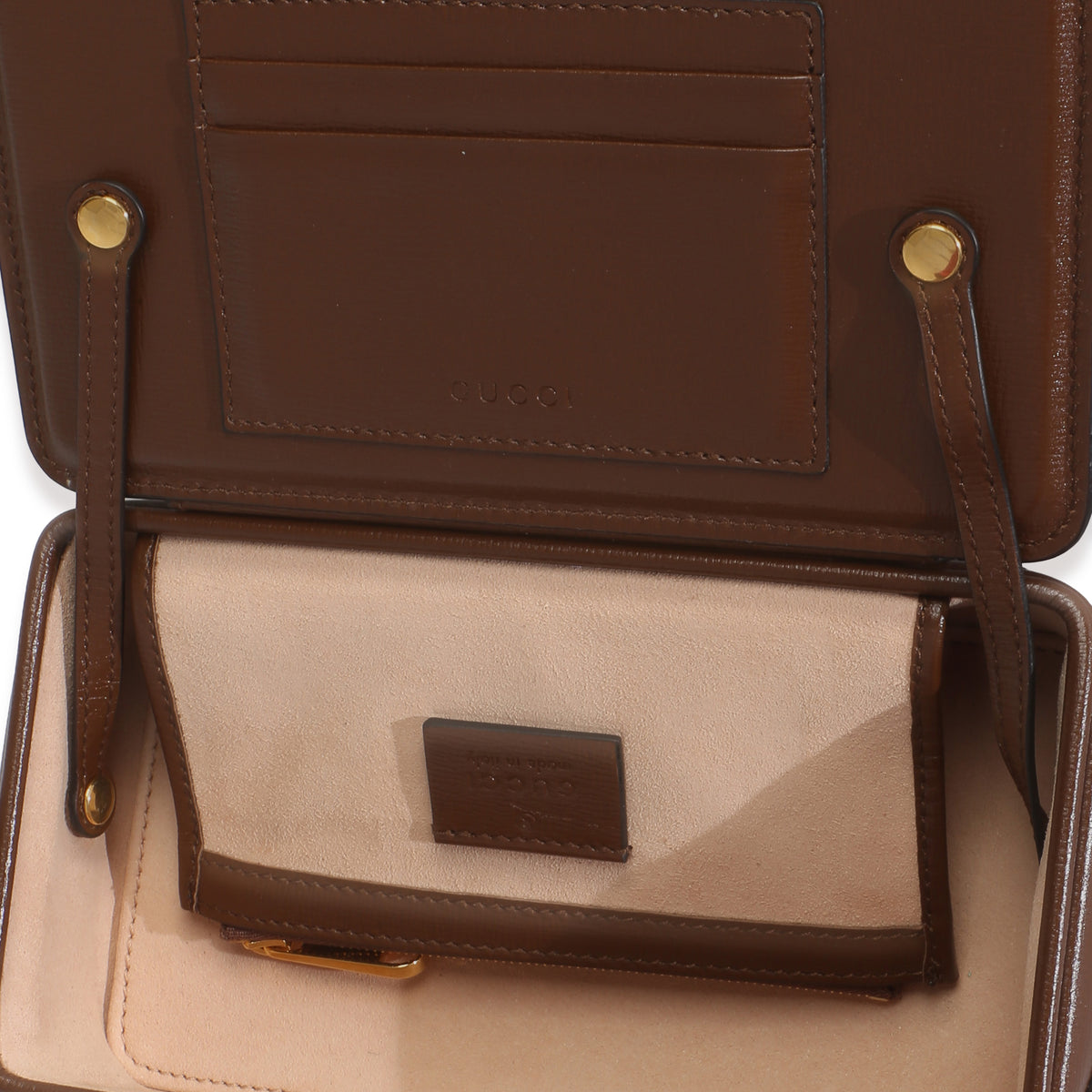 Gucci Beige Brown GG Supreme Monogram Mini Clasp Bag Handbag 9