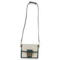 Louis Vuitton Green Quilted Denim Printed Monogram Mini Dauphine Handbag 8