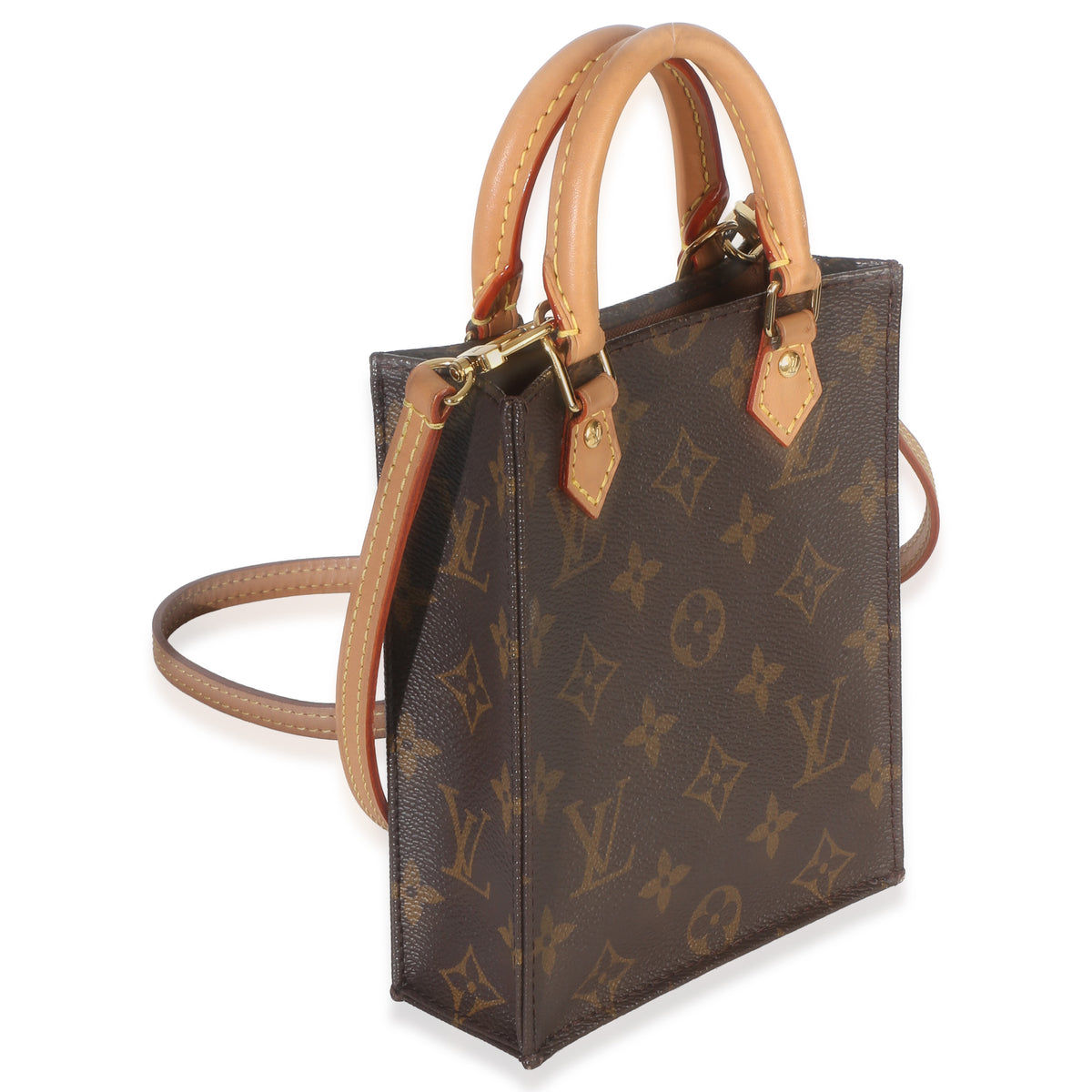 Louis Vuitton Monogram Canvas Petit Sac Plat Handbag 3