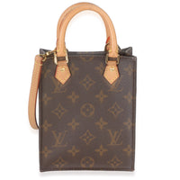 Louis Vuitton Monogram Canvas Petit Sac Plat Handbag fv