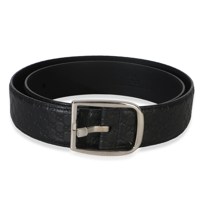 Gucci Black Calfskin Microguccissima Belt 100/40 id