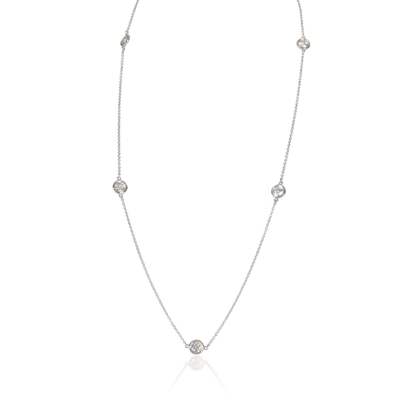 Tiffany & Co. Platinum Diamond Diamond By The Yard Necklace fv