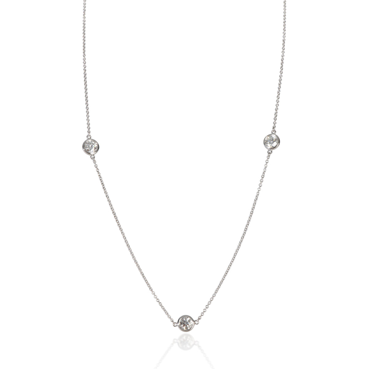 Tiffany & Co. Platinum Diamond Diamond By The Yard Necklace 2