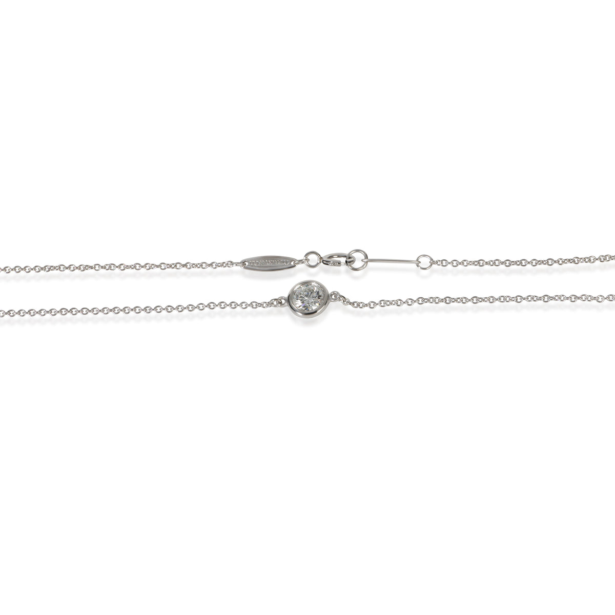 Tiffany & Co. Platinum Diamond Diamond By The Yard Necklace 3