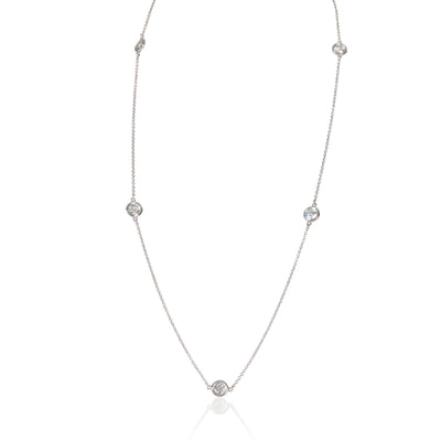 Tiffany & Co. Platinum Diamond Diamond By The Yard Necklace fv