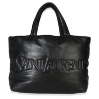 Saint Laurent Lambskin Logo Wide Puffer Tote Handbag id