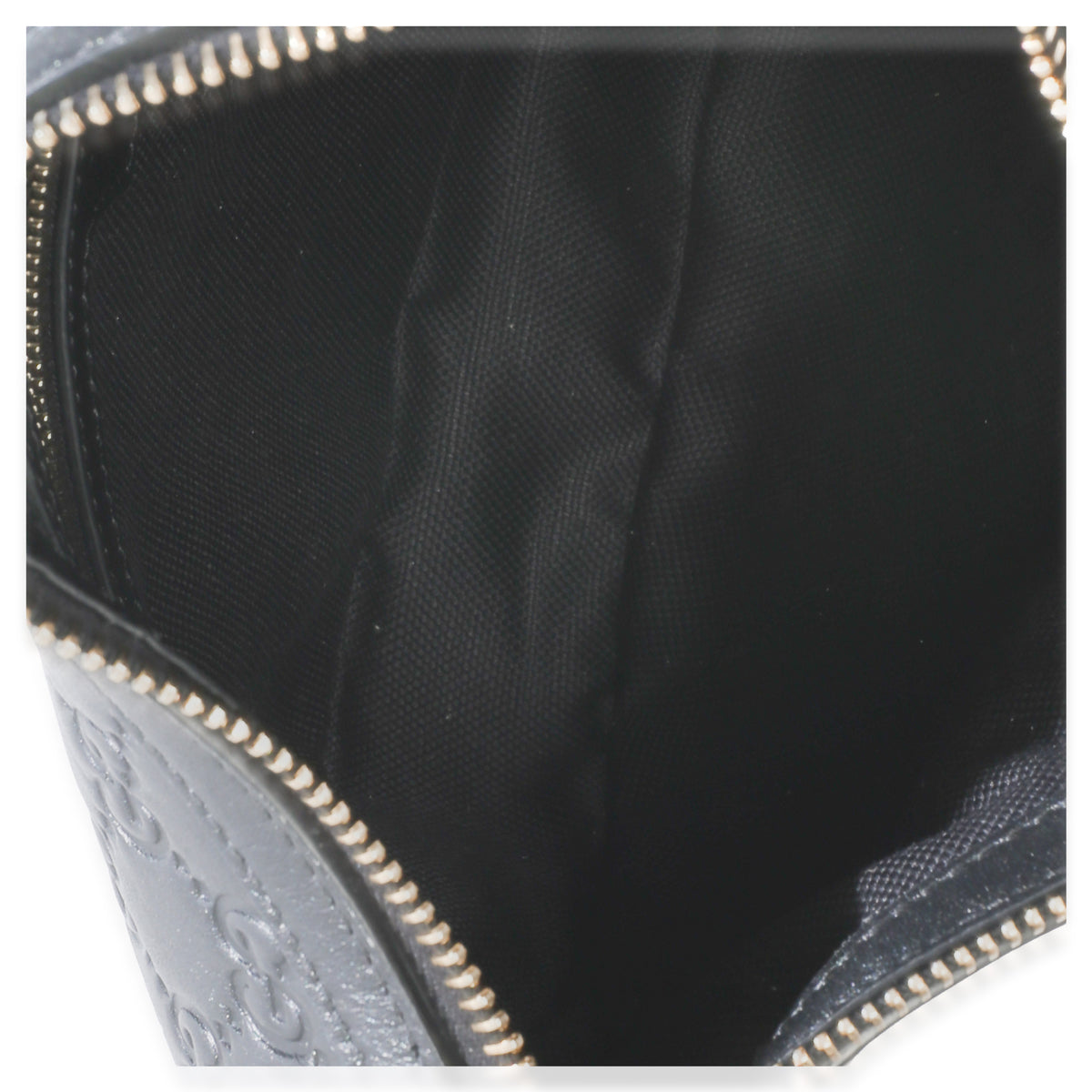 Gucci Black Embossed Calfskin GG Arabella Half Moon Shoulder Bag Handbag 8