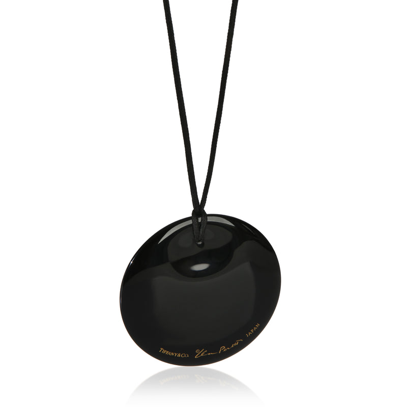 Tiffany & Co. Wood & Lacquer Elsa Peretti Round Disc Pendant fv
