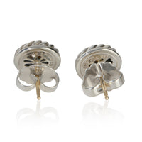 David Yurman Yellow Gold & Sterling Silver Pearl Cookie Earrings 3