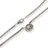 David Yurman Yellow Gold & Sterling Silver Pearl Cookie Pendant 2