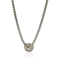 David Yurman Yellow Gold & Sterling Silver Pearl Cookie Pendant fv