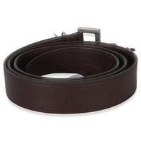 Saint Laurent Brown Lambskin Cassandre 38mm Belt 80/32 3