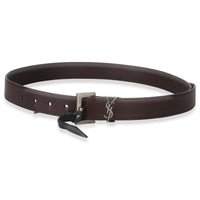 Saint Laurent Brown Lambskin Cassandre 38mm Belt 80/32 4