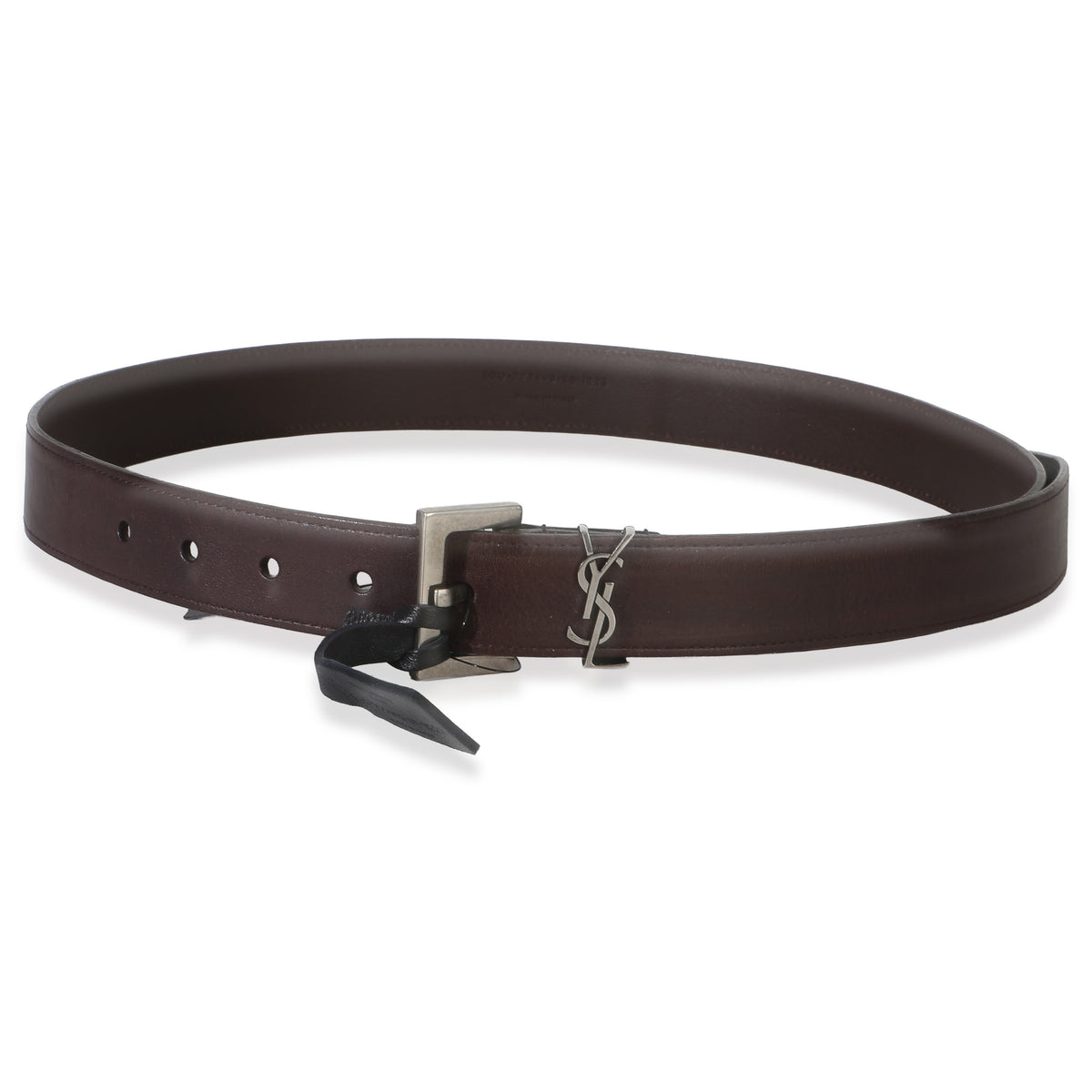 Saint Laurent Brown Lambskin Cassandre 38mm Belt 80/32 4